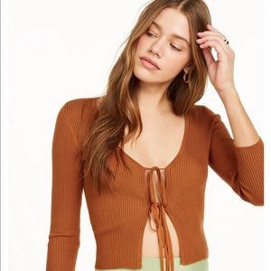 Danielle Bernstein tie front cardigan